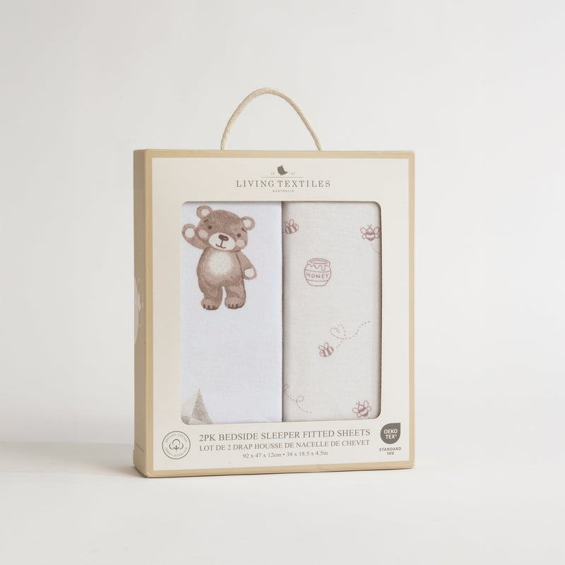Living Textiles Bedside Sleeper Fitted Sheet 2pk-6