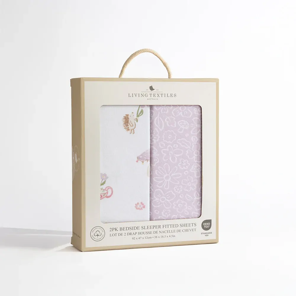 Living Textiles Bedside Sleeper Fitted Sheet 2pk-7
