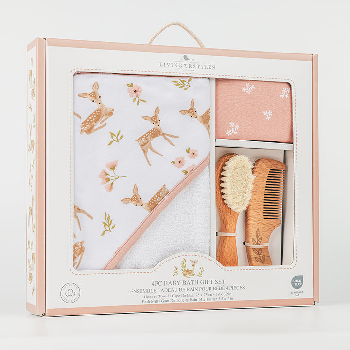 Living Textiles 4pc Baby Bath Gift Set-5
