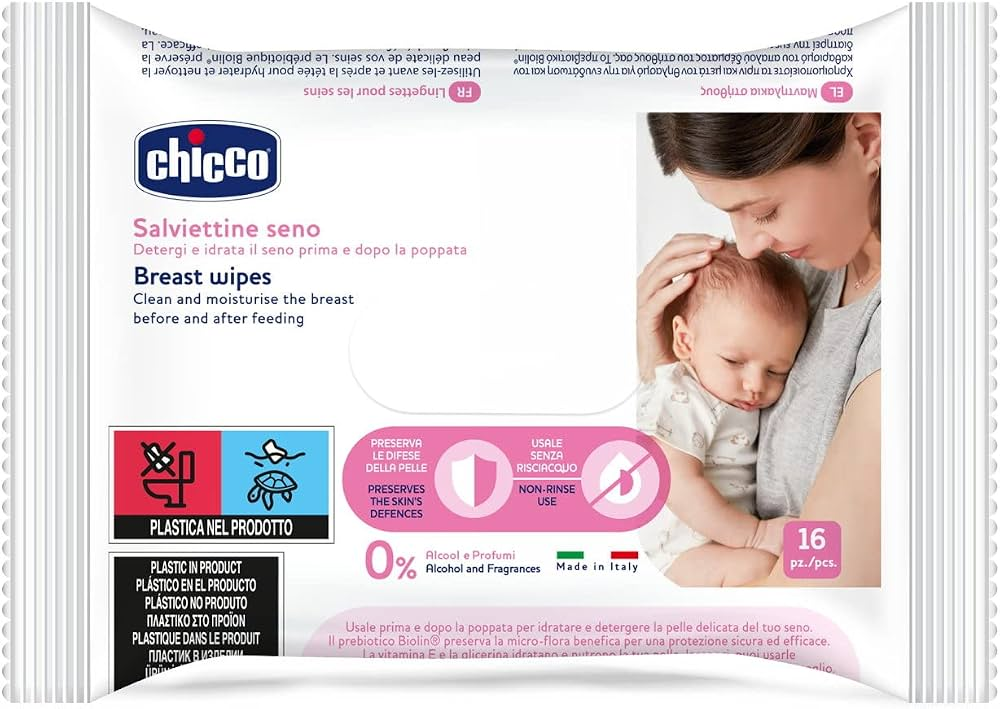 Chicco Cleansing Breast Wipes 16pk-1