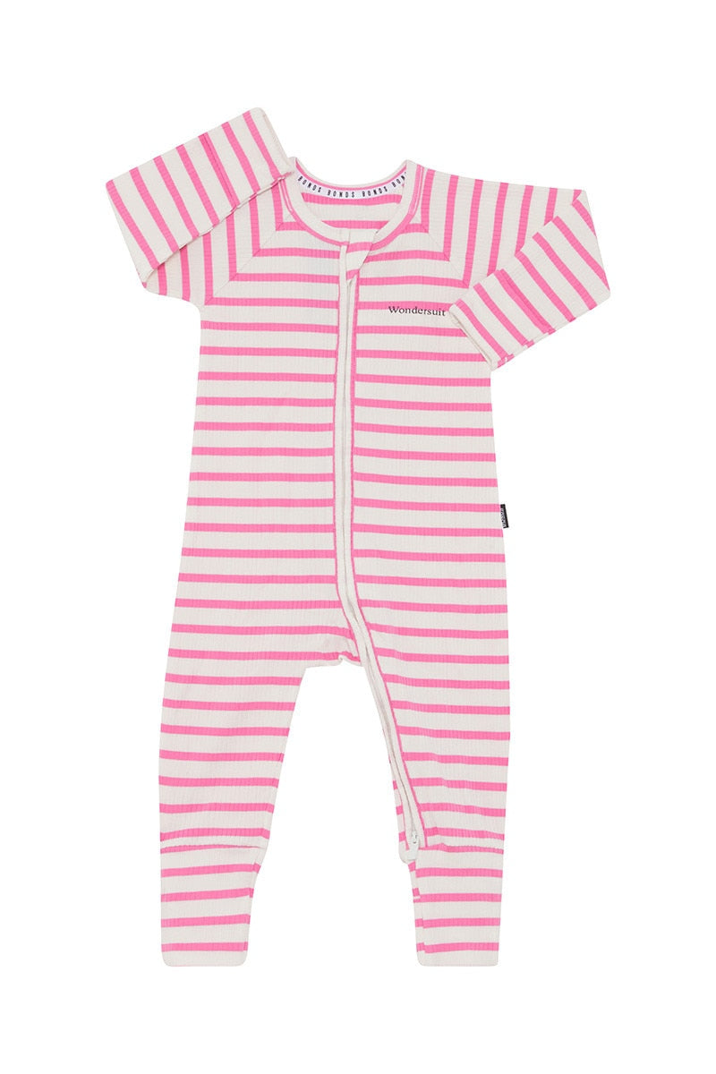 Bonds Wide Needle Rib Zippy - Lolly Ice Pink-8