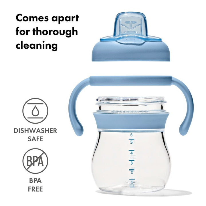 OXO Tot Transitions Soft Spout Sippy Cup with Removable Handles-11