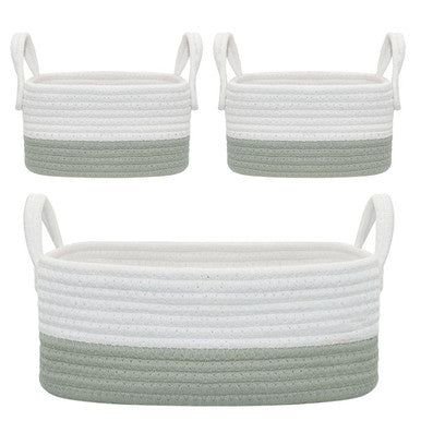 Living Textiles 3pc Storage Set - Sage-1