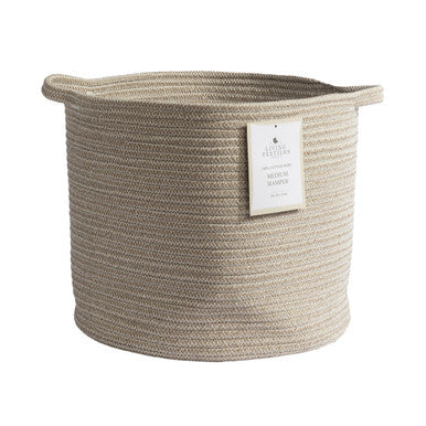 Living Textiles 100% Cotton Rope Hamper Medium - Natural-1