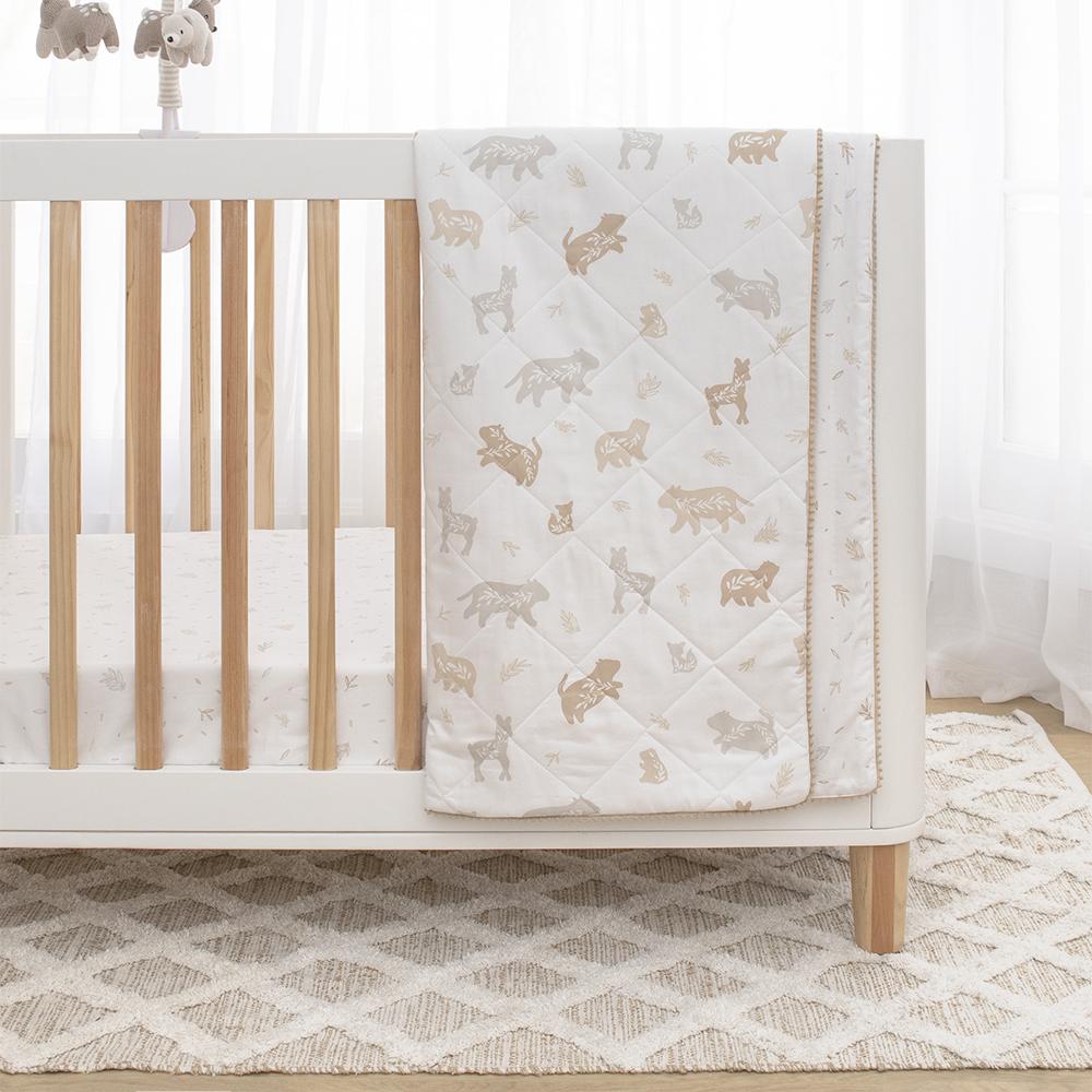 Lolli Living Cot Comforter - Bosco Bear-1