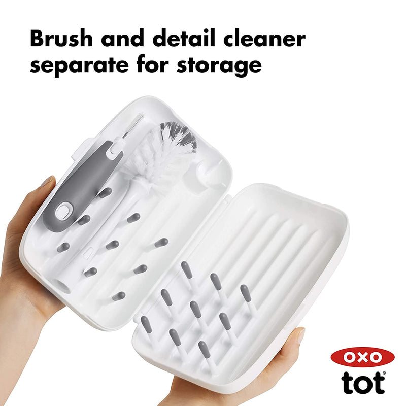 OXO Tot Travel Size Drying Rack with Bottle Brush-9
