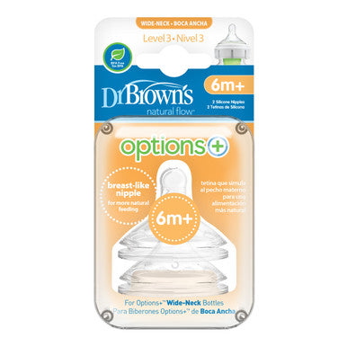 Dr Browns Level 3 Wide Neck Teats 2-Pack-2