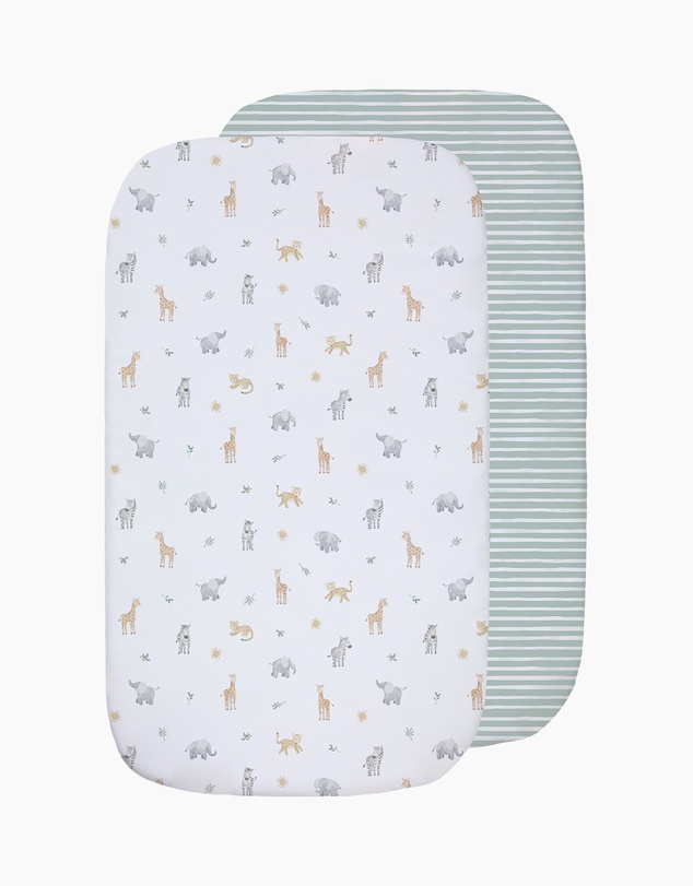 Living Textiles Bedside Sleeper Fitted Sheet 2pk-8