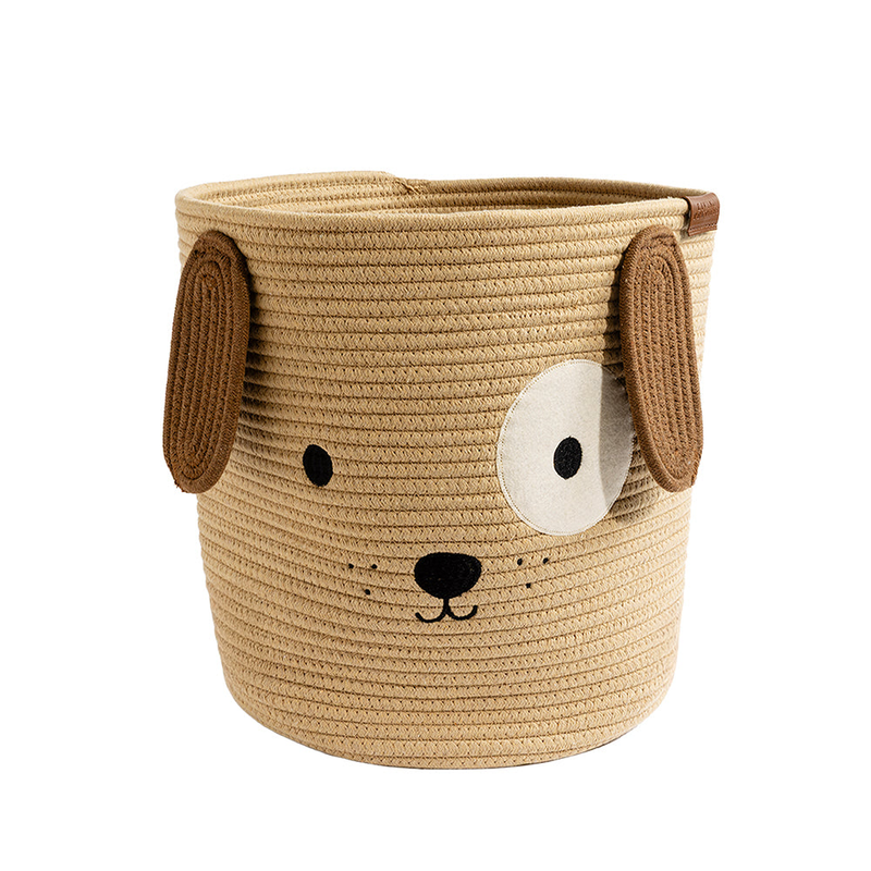 Living Textiles Cotton Rope Character/Embroidered Hampers-2