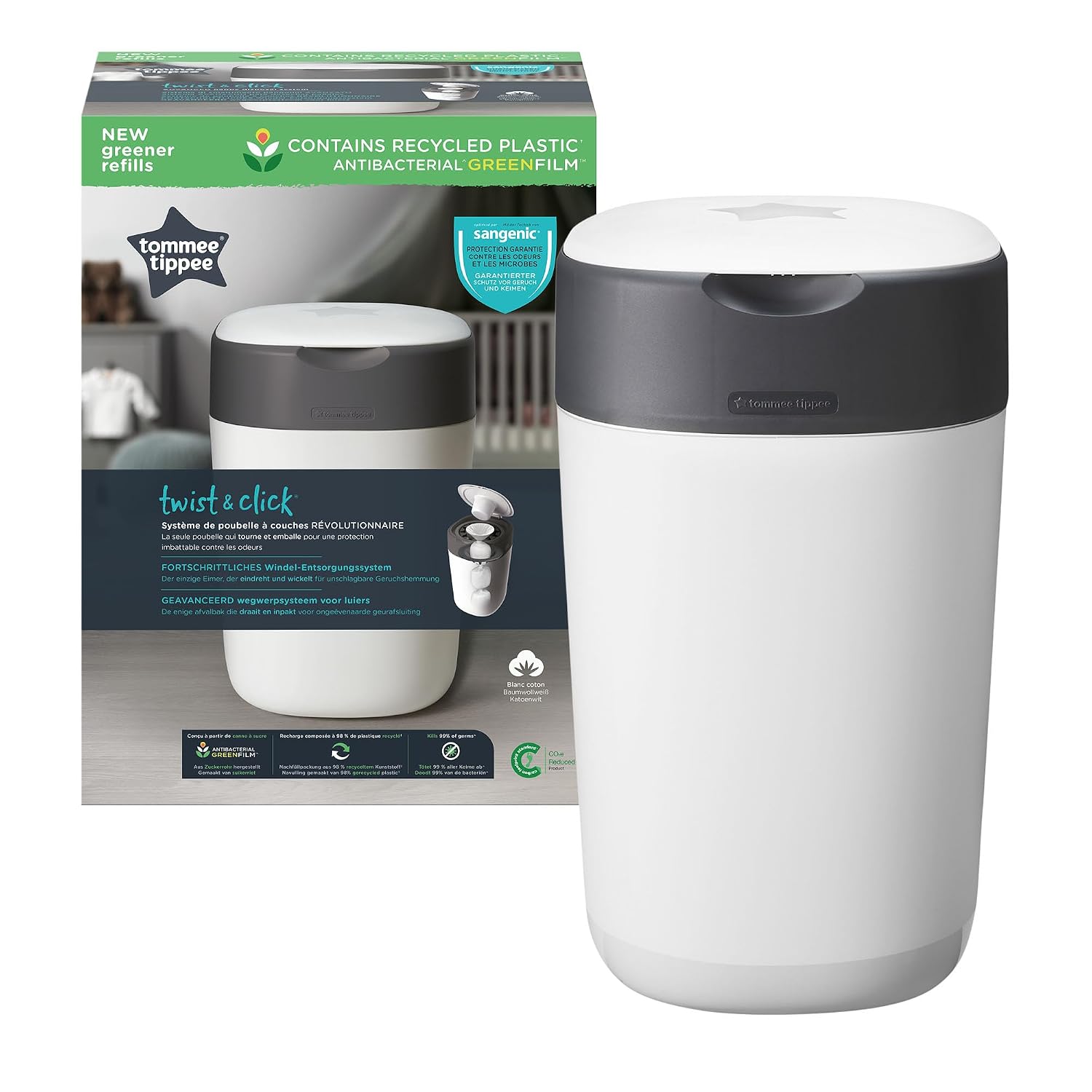 Tommee Tippee Twist & Click Nappy Disposal Unit-7