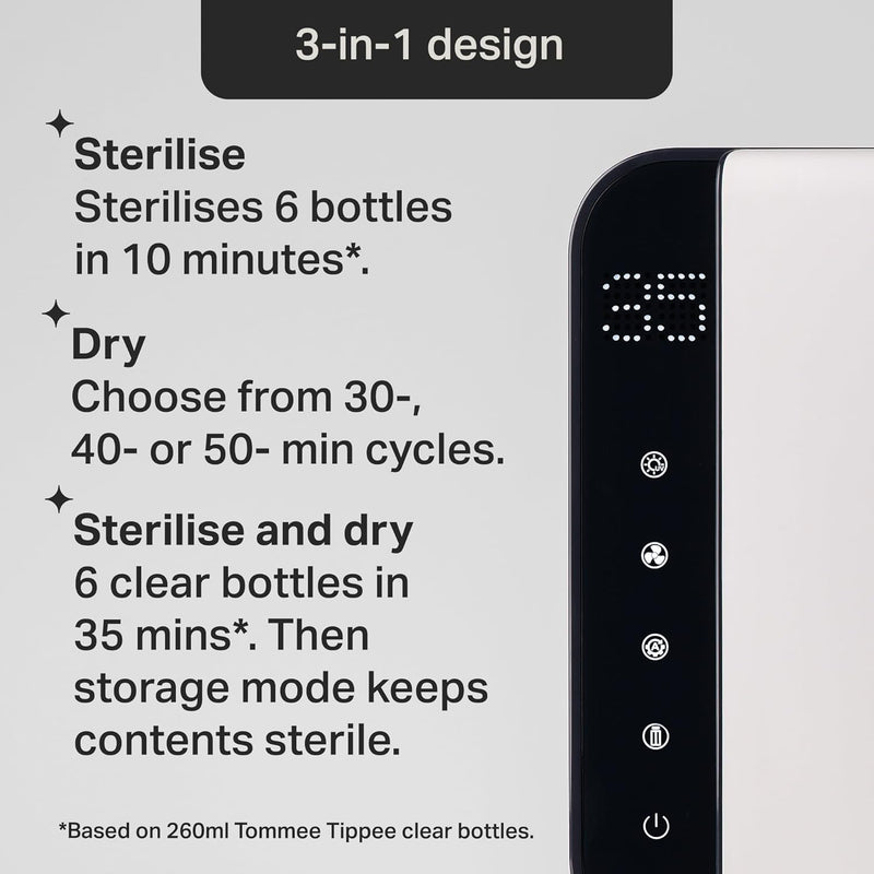 Tommee Tippee Ultra UV 3-In-1 UV Steriliser, Dryer & Storage-4