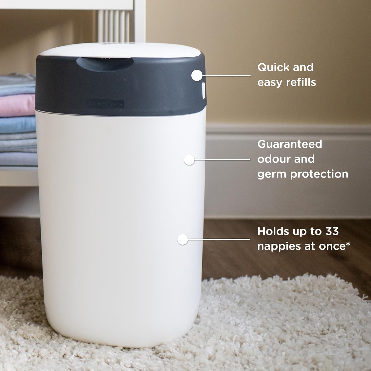Tommee Tippee Twist & Click Nappy Disposal Unit-8