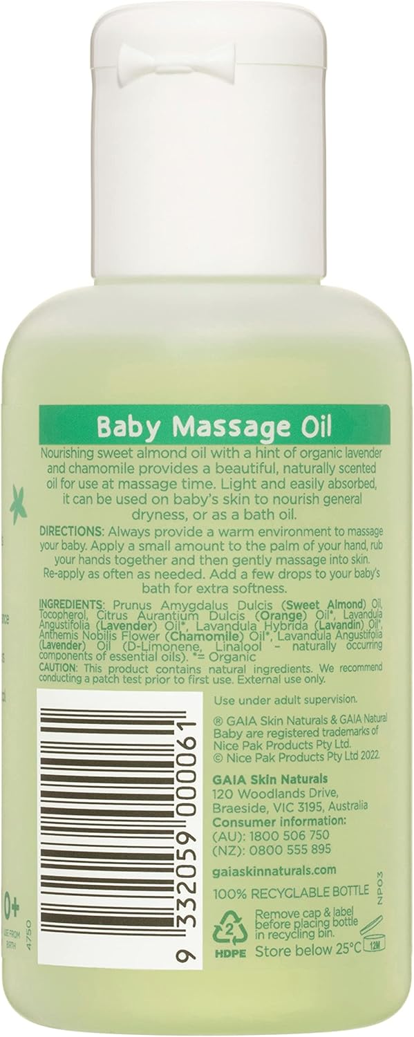 Gaia Natural Baby Baby Massage Oil 125ml-6