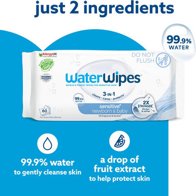 WaterWipes Chemical Free Baby Wipes 540s-3