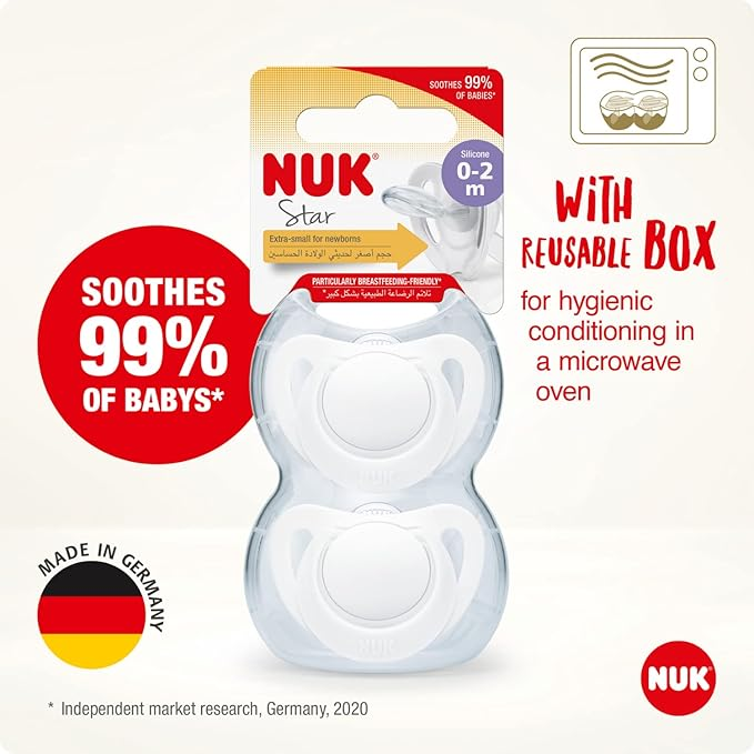 NUK Star Silicone Soother 0-2 months-7