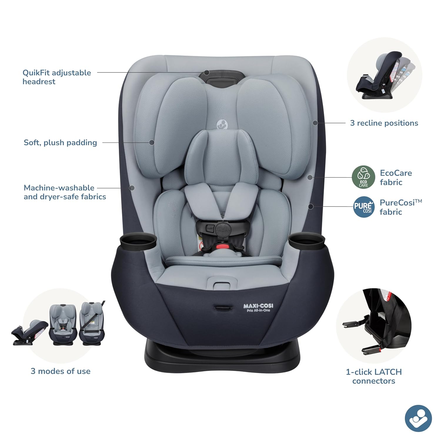 Maxi Cosi Pria All-in-One Car Seat - Seascape-5