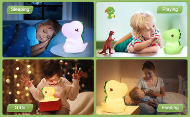 Rechargeable Silicon Dinosaur LED Night Light-2