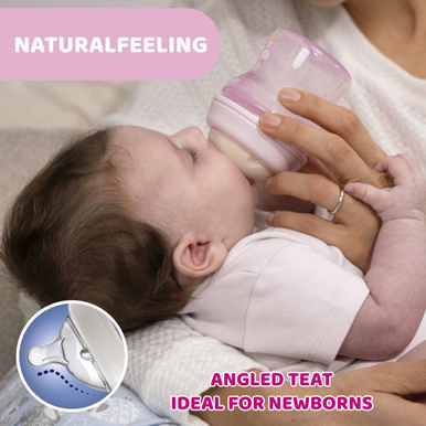 CHICCO Bottle Glass: Natural Feeling 150ml Slow Flow-3