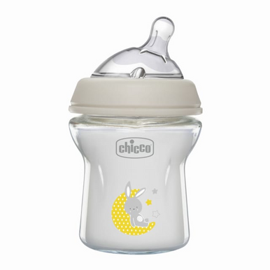 CHICCO Bottle Glass: Natural Feeling 150ml Slow Flow-1