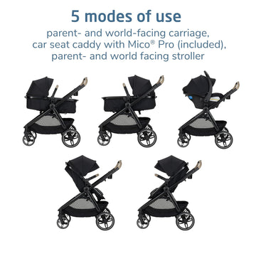 Maxi Cosi Zelia Pro 5-in-1 Travel System - Caspian Caviar