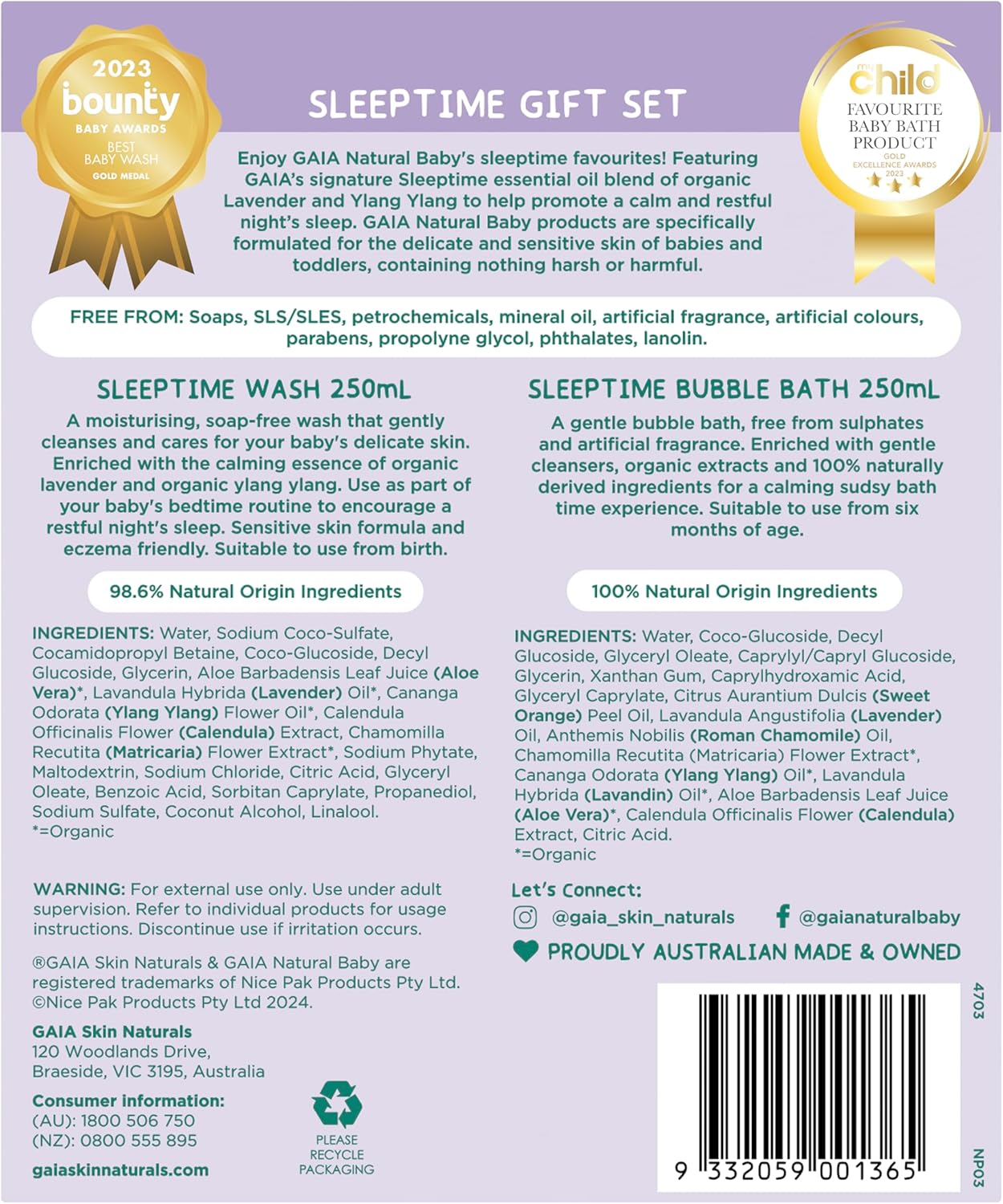Gaia Baby Sleeptime Gift Set-9