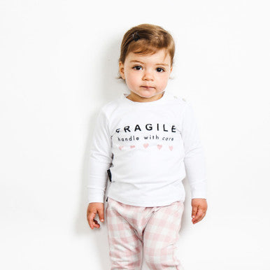 TINY TRIBE Fragile Long Sleeve Heart Tee-1