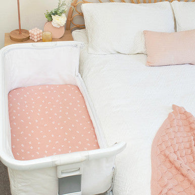 Living Textiles Bedside Sleeper Fitted Sheet - Sophia's Garden (2pk)-3