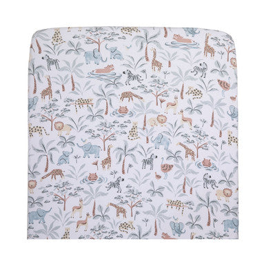 Living Textiles Organic Jersey Cot Fitted Sheet - Wild Safari-2