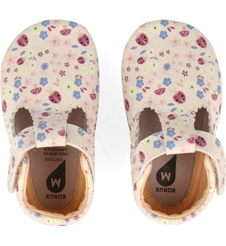 Bobux Soft Sole Meadow - Pearl Floral-1