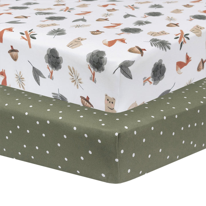 Living Textiles Organic Jersey Cot Fitted Sheets 2pk-9