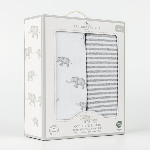 Living Textile Jersey Cot Fitted Sheets-17