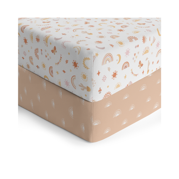 Living Textiles Organic Jersey Cot Fitted Sheets 2pk-11