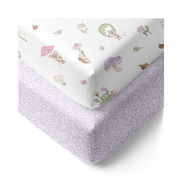 Living Textiles Organic Jersey Cot Fitted Sheets 2pk