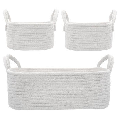 Living Textiles 3pc Storage Set - White-2