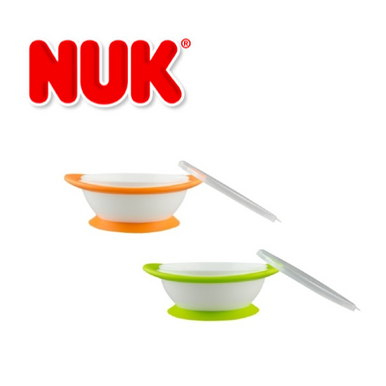 NUK No Mess Suction Bowls with lids-1