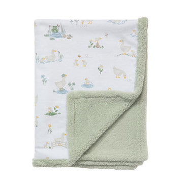 Living Textiles Jersey Sherpa Blanket - Goosey Goosey
