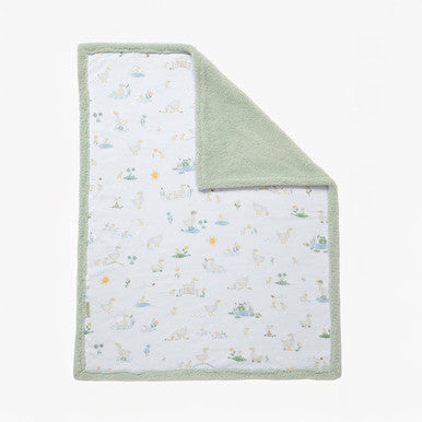 Living Textiles Jersey Sherpa Blanket - Goosey Goosey-2