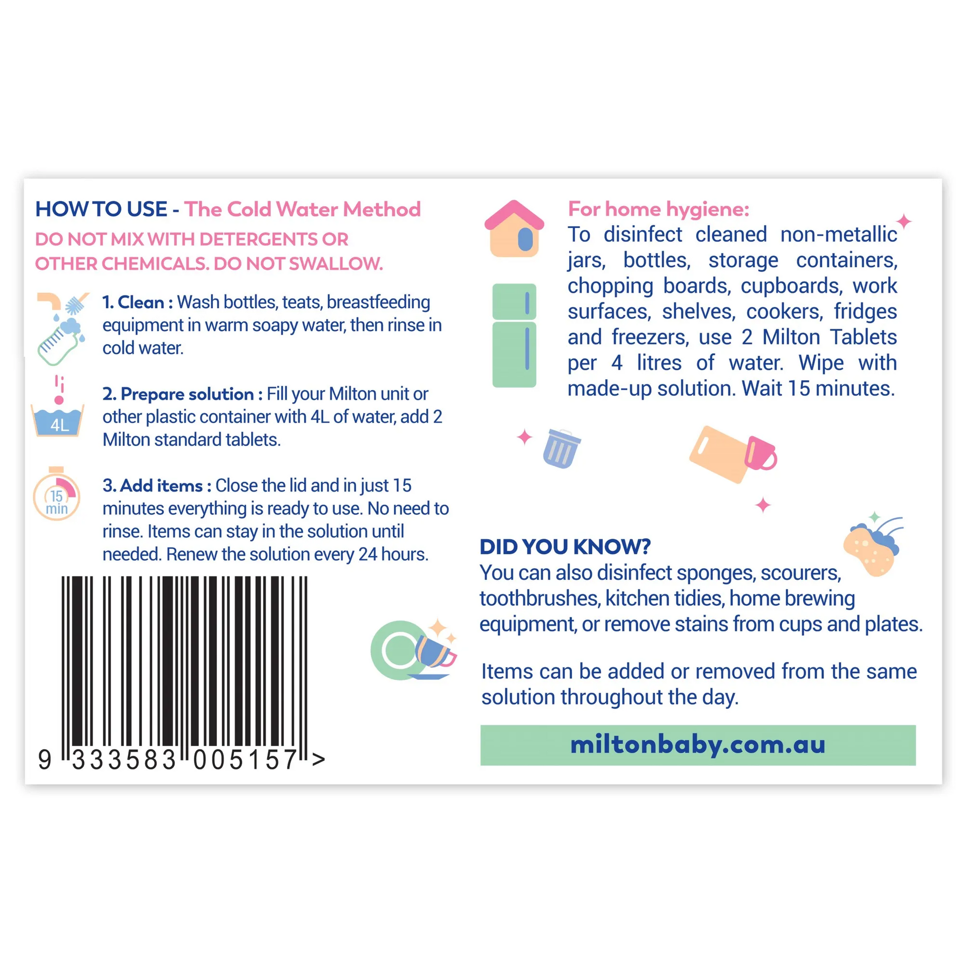 Milton Antibacterial Tablets 30 Pack-5