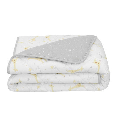 Living Textiles Jersey Cot Comforter - Noah/Grey Stars-1