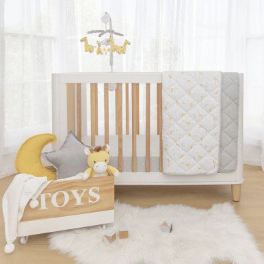 Living Textiles Jersey Cot Comforter - Noah/Grey Stars-3