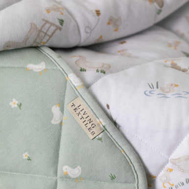 Living Textiles Jersey Cot Comforter - Goosey Goosey-2