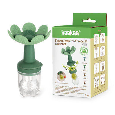 Haakaa Flower Fresh Food Feeder & Cover Set-3