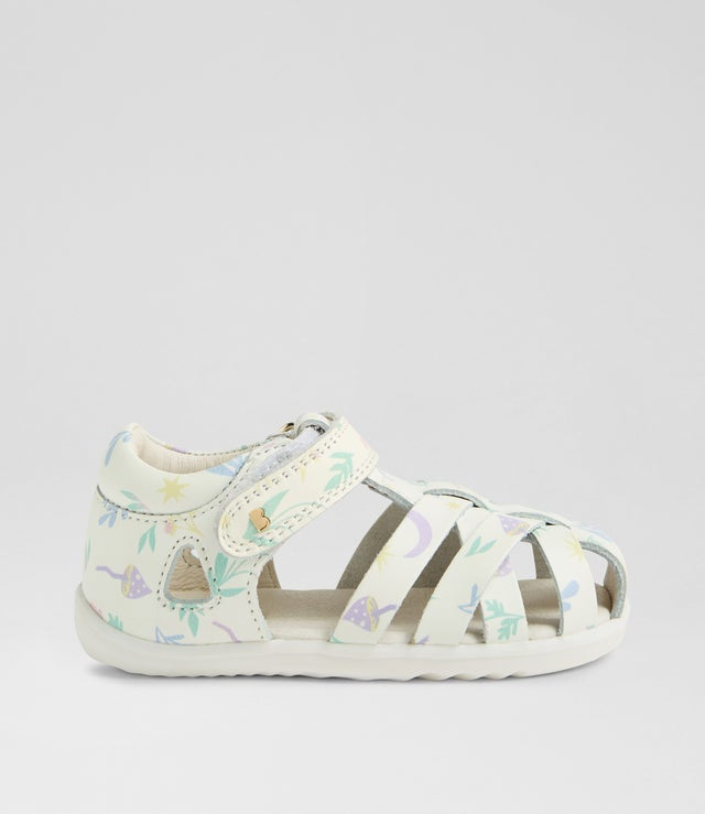 Bobux Step Up Tropicana Sandal - White Floral-4