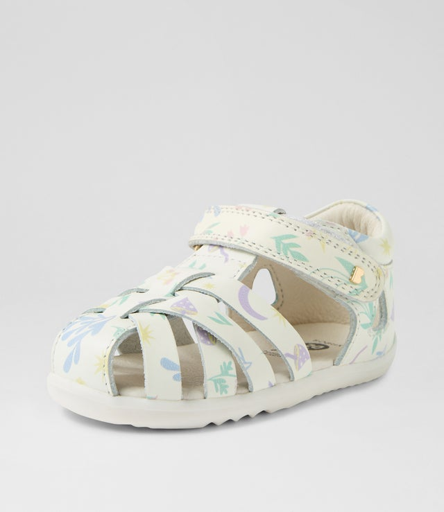 Bobux Step Up Tropicana Sandal - White Floral-3