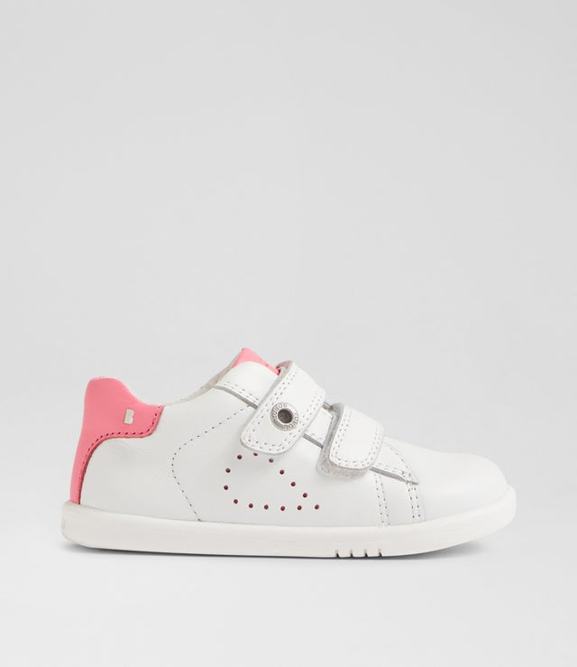 Bobux iWalk Maverick Sneaker - White / Pink Lemonade-5