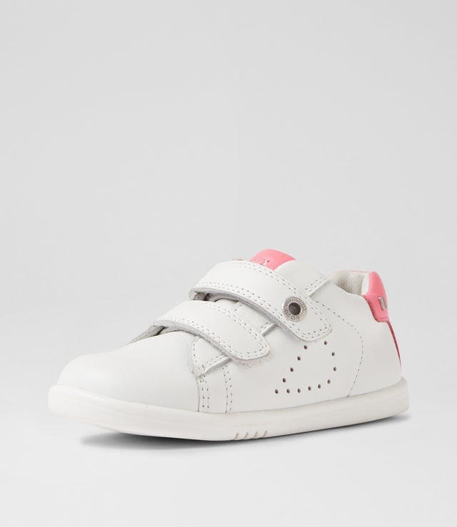Bobux iWalk Maverick Sneaker - White / Pink Lemonade-3