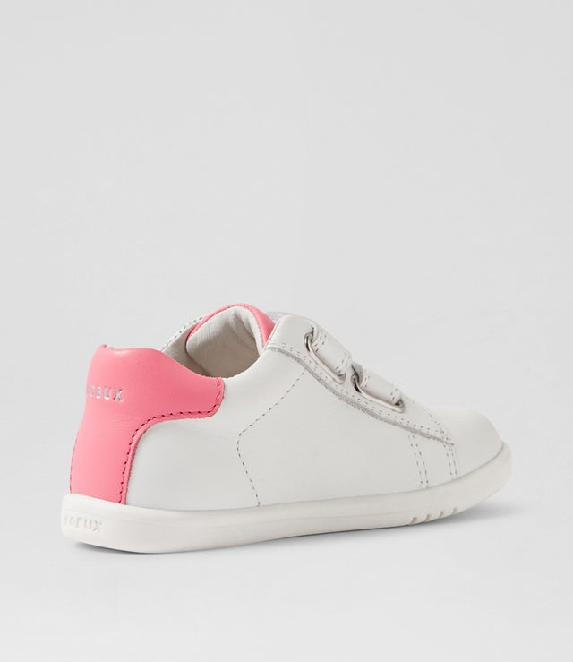 Bobux iWalk Maverick Sneaker - White / Pink Lemonade-4