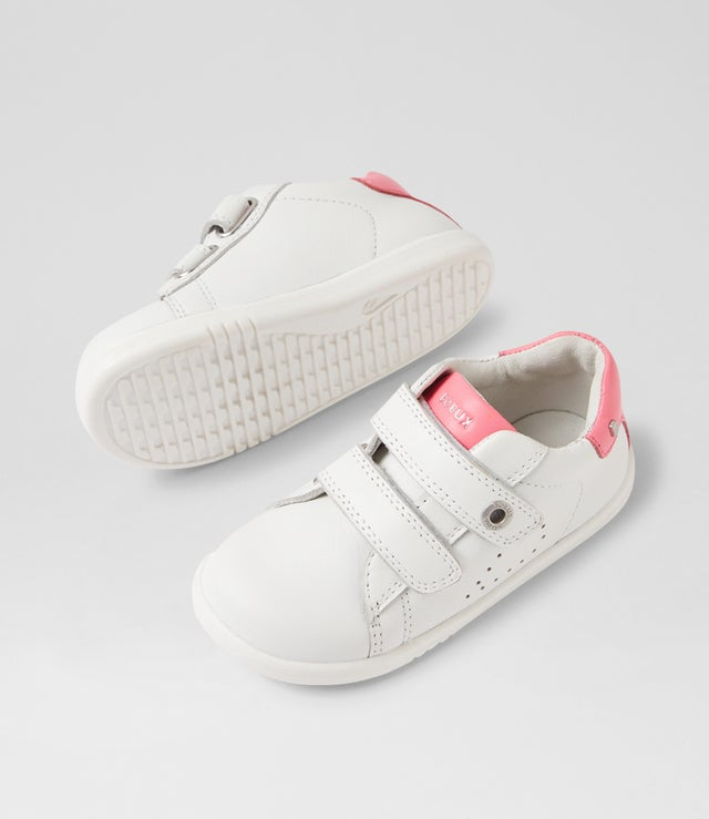 Bobux iWalk Maverick Sneaker - White / Pink Lemonade-1