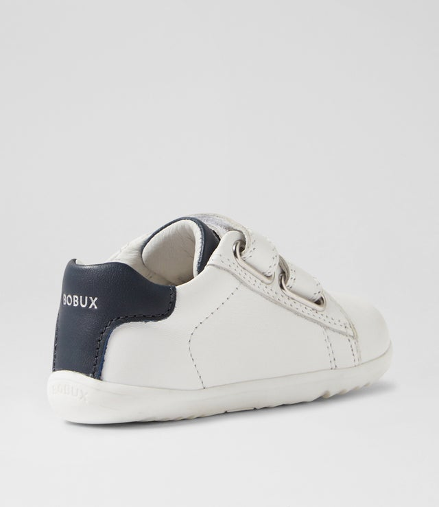 Bobux Step Up Maverick Shoe - White / Navy-3