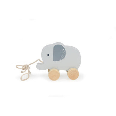 Bubble Wooden Elephant Pull Along Toy-1